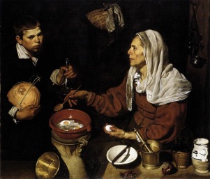Vieja friendo huevos de Velázquez